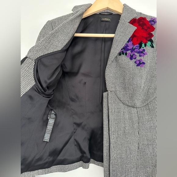 La Perla Rare Prince of Wales Corset Jacket in Black & White 38IT/2US - Picture 4 of 5